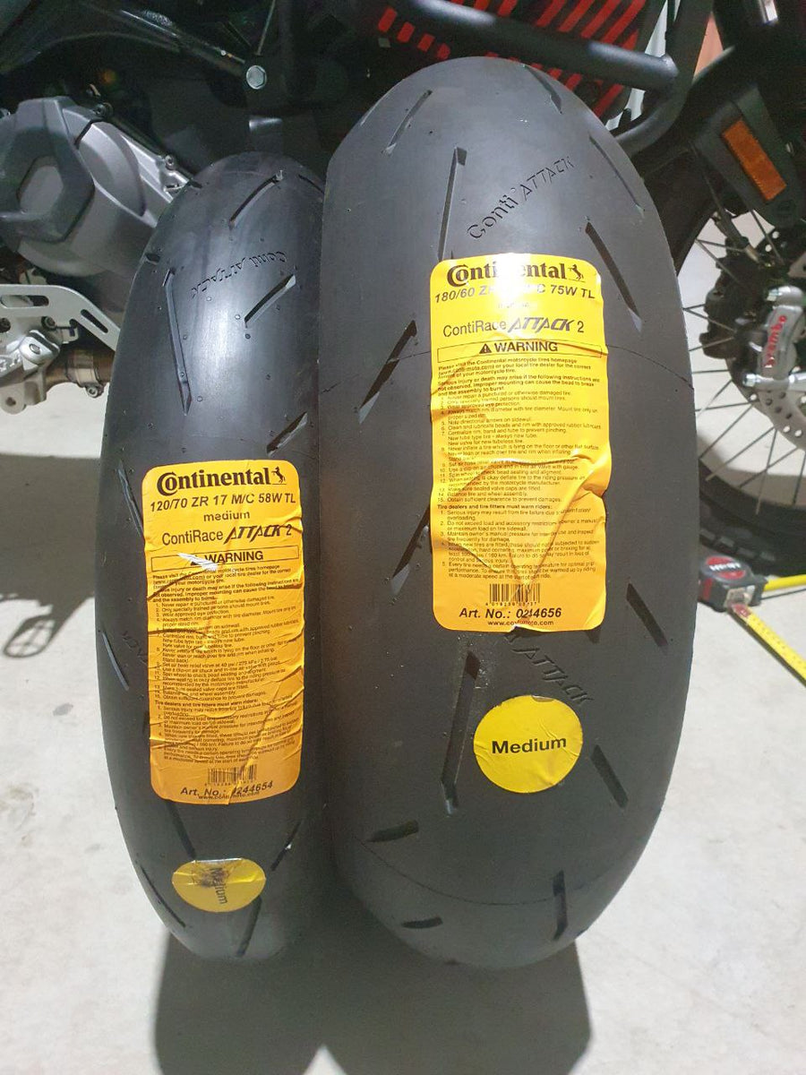 CONTINENTAL Race ATTACK2 Street Legal track/race tyres. PAIR that in